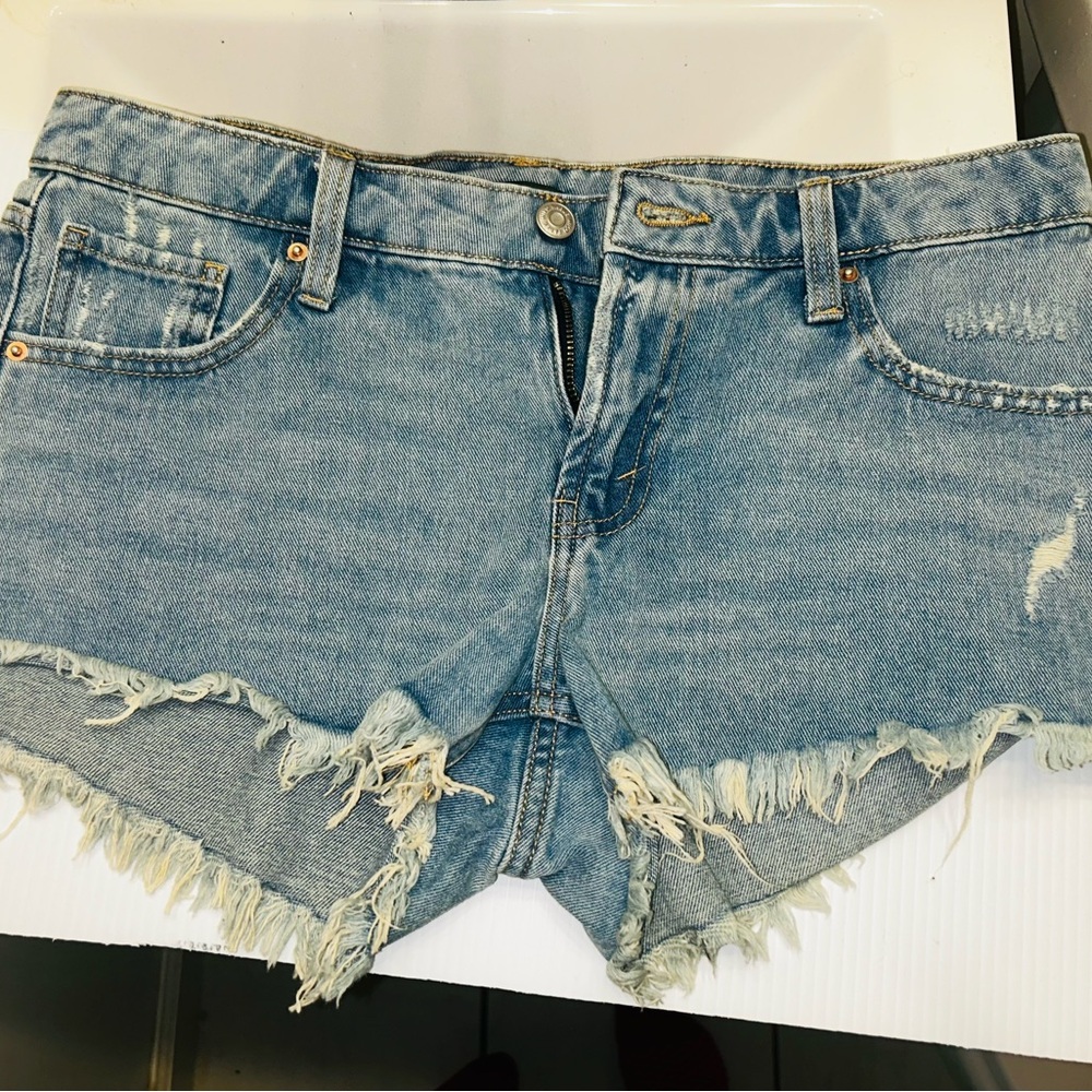 Wild Fable Light Blue Frayed Jean Shorts “open for negotiation “